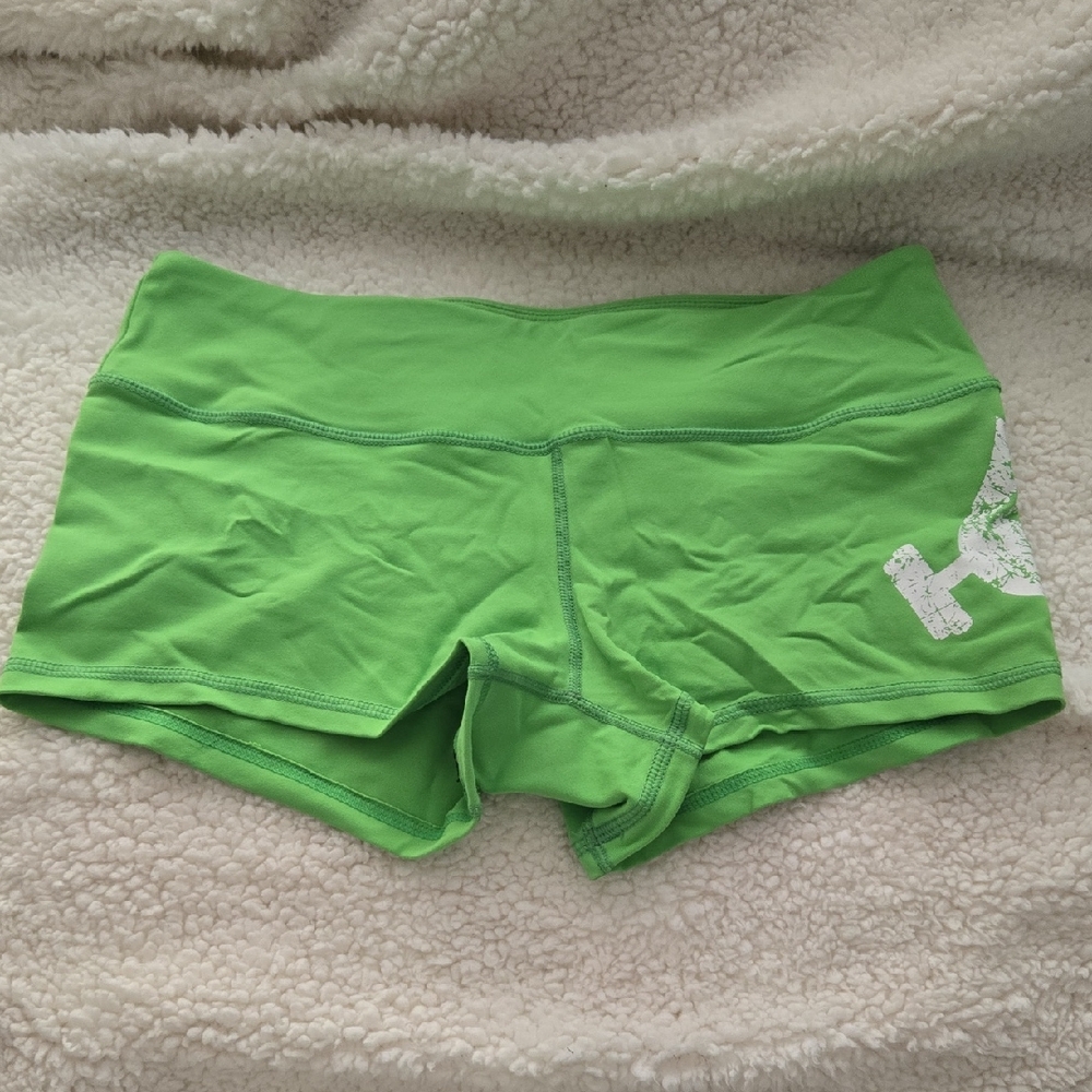 Vibrant Green Athletic Shorts for Women